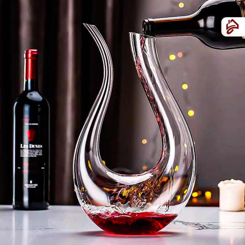 Decanter de Vinho Cisne Vidro em Cristal Feito à Mão (1500ML)