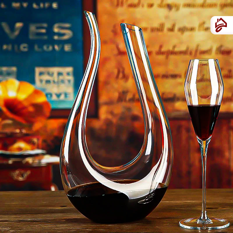 Decanter de Vinho Cisne Vidro em Cristal Feito à Mão (1500ML)